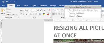 You hate having to minimize one document so that you can look at the other. Thinkeasy How To Quick Resize Multiple Pictures And Charts In Ms Word