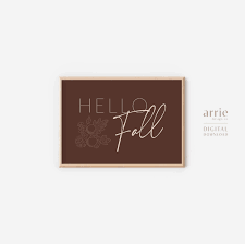 Hello Fall Wall Art Printable, Dark Brown Fall Decor, Autumn Quote, Fall  Print, Fall Sayings Poster, Hello Autumn Sign, DIGITAL DOWNLOAD