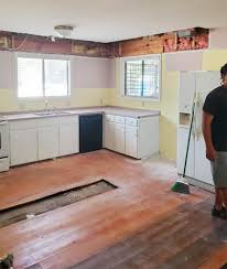 freshly painted mauve kitchen cabinets