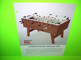 Micro Games Champion Soccer Regular Original Foosball Table Arcade Game Flyer Foosball Table Foosball Arcade Games