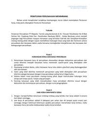 Pemberhentian atas keingina karyawan terjadi karena karyawan tersebut kurang mendapatkan kepuasan kerja di perusahaan bersangkutan. Peraturan Perusahaan Pt Mipacko Farrela 2016 2018 By Microfiber Towel Issuu