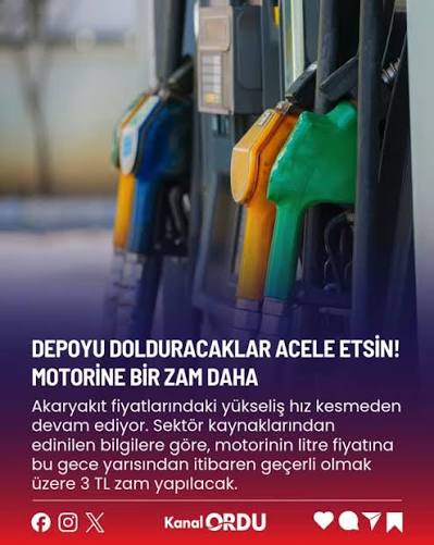 Depoyu Doldurmadan Önce Bir Daha Düşün: Akaryakıta Büyük Zamlar Geldi