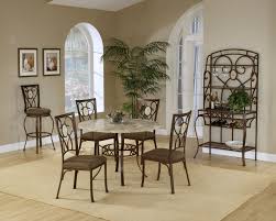 Hillsdale Brookside Round Dining Table 45inch Diameter By 25mm Fossil Stone Top Brown Powde Round Dining Table Sets Rectangle Dining Table Rectangle Dining Set