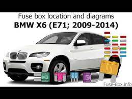 Fuse Box Location And Diagrams Bmw X6 E71 2009 2014 Youtube