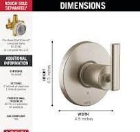 3-Setting 2-Port Diverter Trim in Stainless
