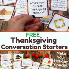 There's one with a few questions to get the conversation going, and another that's blank so you and your family can easily share by filling in the i am thankful card on your own. 10 Free Printable Thanksgiving Conversation Starters Midlife Rambler
