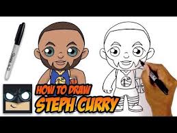 How To Draw Steph Curry Golden State Warriors Youtube Cartooning 4 Kids Drawings Warrior Drawing