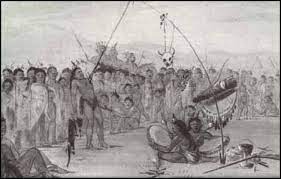 The sun dance is a ceremony practiced by some native americans and indigenous peoples in canada, primarily those of the plains cultures. The Shoshoni Crow Sun Dance Native American Americas Radio666 Com