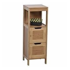 Un meuble double vasque en bambou avec colonne encastré et miroir ! Meuble Bas Salle De Bain Mahe En Bambou Achat Prix Fnac