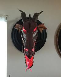 Save 5% with coupon (some sizes/colors) Paper Mache Dragon Wall Lamp Artisan Led Lighted Halloween Ebay