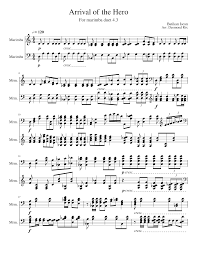 Arrival Of The Hero Sheet Music For Marimba Percussion Duet Musescore Com