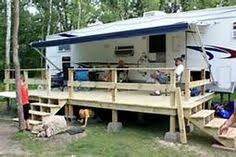 Includes ten foot dining table and porch with kitchen. 21 Rv Decks Ideas Rv Trailer Deck Remodeled Campers
