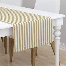 Khaki Beige Sailor 1 2 Thin Stripes Table Runner Tablerunner Runner Panel Https Roostery Com P Minorca Tabl Striped Table Runner Striped Table Home Decor