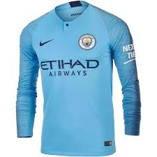 Find the latest manchester city jerseys in authentic, replica and more uniform styles at fansedge today. Nike Manchester City Home L S Jersey 2018 19 Soccerpro