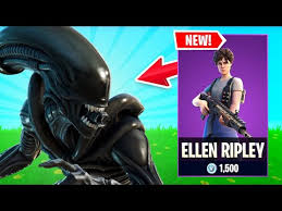 Here's a look at the new skins New Alien Skins In Fortnite Xenomorph Ripley Bundle Youtube