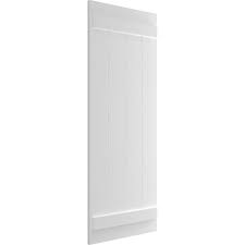 Boxed pairs with color matched screws included. Ekena Millwork 21 1 2 X 57 True Fit Pvc Four Board Joined Board N Batten Shutters White Per Pair 1573495 The Home Depot