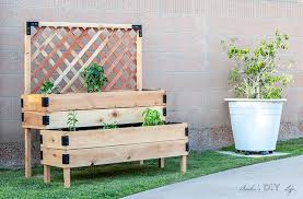 The wooden part would basically just be a façade to hide the plastic pot. Diy Tiered Raised Planter Ana White