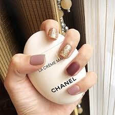 Then attach a chanel logo to one of the nails to have these chanel nail designs. Amazon Com Boaccy Matte Press On Nails Red Short Square Fake Nails Acrylic Full Cover False Nails Art Bling Clip On Nails For Wonen And Girls 24pcs Beauty