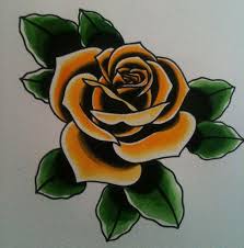 Traditional Rose Tattoo Art Flash Yellow Rose Tattoos Traditional Rose Tattoos Traditional Roses