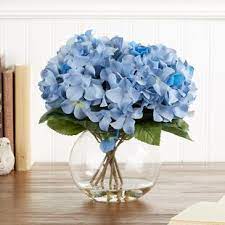 See more ideas about fake flowers, flowers, flower arrangements. Faux Flowers In Blue Vase Wayfair