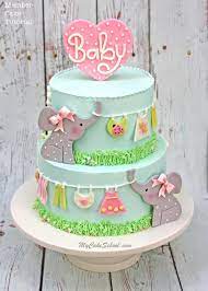 40 Cute Baby Shower Cakes Tutorials And Ideas Baby Shower Cake Designs Baby Shower Cakes Elephant Baby Shower Cake