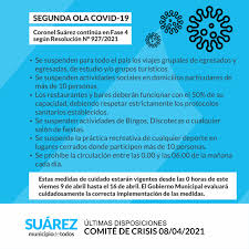 Martha cecilia montoya trejo matrícula: Segunda Ola Covid 19 Coronel Suarez Fase 4 Segun Resolucion N 927 2021 Municipalidad De Coronel Suarez