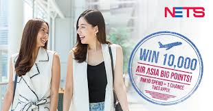 It is useful for those who fly on airasia flights which reach over 150 destinations throughout asia and the pacific. Win 10 000 Airasia Big Points When You Pay With Nets In Malaysia Moneydigest Sg