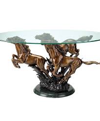 Running Horses Table Western Tables Coffee Table Rustic Table Equestrian Decor