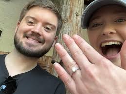 If any of you were hiking in @glacier_national_park this morning, you may  have caught Earle's proposal to our Avery!!! This has been in the works for  many months and we are so