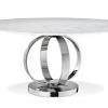 Scandi designs soft pad dining set, 1 round table and 4 chairs, white 90cm. 1
