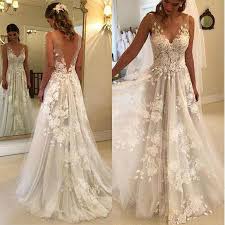 Elegant Wedding Dress A Line V Neck Bridal Gown Floor Length Wedding Dresses With Lace Ap Wedding Dresses Lace Elegant Wedding Dress Floor Length Wedding Dress