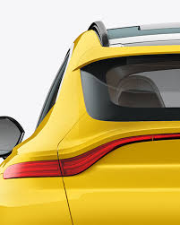 Download Crossover Suv Mockup Back View In Vehicle Mockups On Yellow Images Object Mockups PSD Mockup Templates