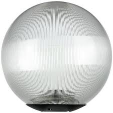 Sunlite 12 In Globe Post 1 Light Black Prismatic Polycarbonate Outdoor Globe Post Top Lantern Hd02202 1 The Home Depot
