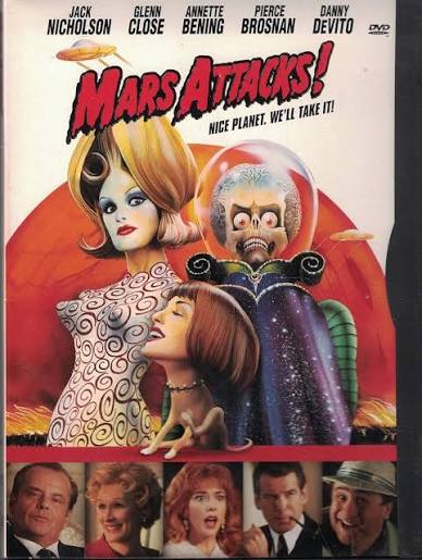 Amazon.com: Mars Attacks! [DVD] : Jack Nicholson, Pierce Brosnan, Sarah  Jessica Parker, Annette Bening, Glenn Close, Danny DeVito, Martin Short,  Michael J. Fox, Rod Steiger, Tom Jones, Jim Brown, Lukas Haas, Tim