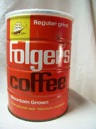 Folger S Coffee 1 Lb Tin Regular Grind Vintage 1960 70 S Ships Logo Folgers Folgers Coffee Coffee Coffee Tin