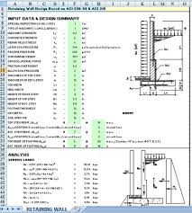 Masonry Retaining Wall Design Excel Sheet Retaining Wall Design Wall Design Retaining Wall