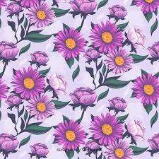 Seamless pattern with watercolor carnation flowers stock. Free Vector Realistic Floral Decorative Pattern With Daisies