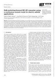 PDF) Soft-switching forward DC–DC converter using a continuous current mode  for electric vehicle applications