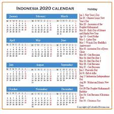 Indonesia 2020 Calendar In 2020 Us Holiday Calendar Holiday Calendar Calendar