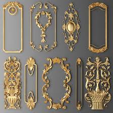 3d Frame Cartouches Set Model 3d Frames Decor Furniture Appliques