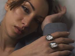 Organic White Pearl Ring 925 Oxidized Sterling Silver Jewelry Avant Garde  Design Massive Ring