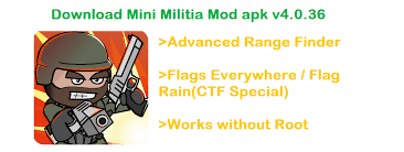 One of the most addictive and the game which all we love is mini militia.it gives us the awesome experience for the online multiplayer combat gaming. Download Mini Militia Mod Apk Mini Militia V4 0 36 No Root Everything Unlimited Mini Militia