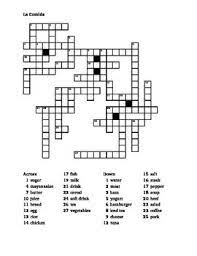 While the science is not entirely conclusive, puzzles of all kinds (including word puzzles) are beneficial to the brain. Comida Food In Spanish Crossword Teaching Resources