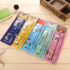 Kami adalah bina mandiri stationery yang menyediakan banyak alat tulis dengan harga murah tentunya. 5 Buah Set Anak Alat Tulis Set Pensil Karet Penggaris Pensil Rautan Pencil Pant Pencil Worldpencil Massage Aliexpress