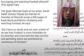 A sharia analysis' was published by certified muslim legal expert muhammad abu bakar. Salafist Writes 600 Page Book About How Watching And Playing Football Is More Haram Than Alcohol Progressive Islam