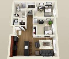 South Cottage Village House Design Plan 3d Jollix Me The Alma 2 Bedroom 2 Bathroom 2 Be 2 Bedroom Apartment Floor Plan Apartment Layout Small Apartment Room