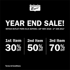 25 th may ~ 23 rd jun 2021. Mitsui Outlet Park Klia Onitsuka Tiger Year End Sale