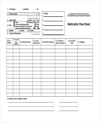 Blank Medication Sheet Kozen Jasonkellyphoto Co