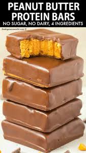 Peanut Butter Protein Bars No Baking The Big Man S World Recipe Protein Bar Recipes Peanut Butter Protein Bars Healthy Sweets