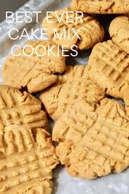 These Peanut Butter Cookies Are So Good And No One Has To Know That They Are Cake Mix C Cake Mix Cookie Recipes Peanut Butter Cake Mix Cookies Cake Mix Cookies